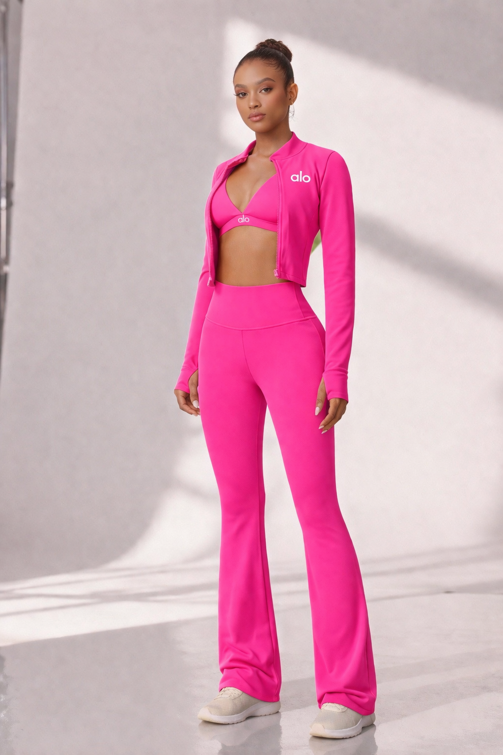 AuraLift High Waist Wide Leg 3-Piece Set