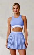 Micro Tennis Skirt Set Blue
