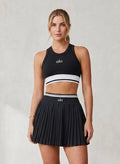 Micro Tennis Skirt Set Black