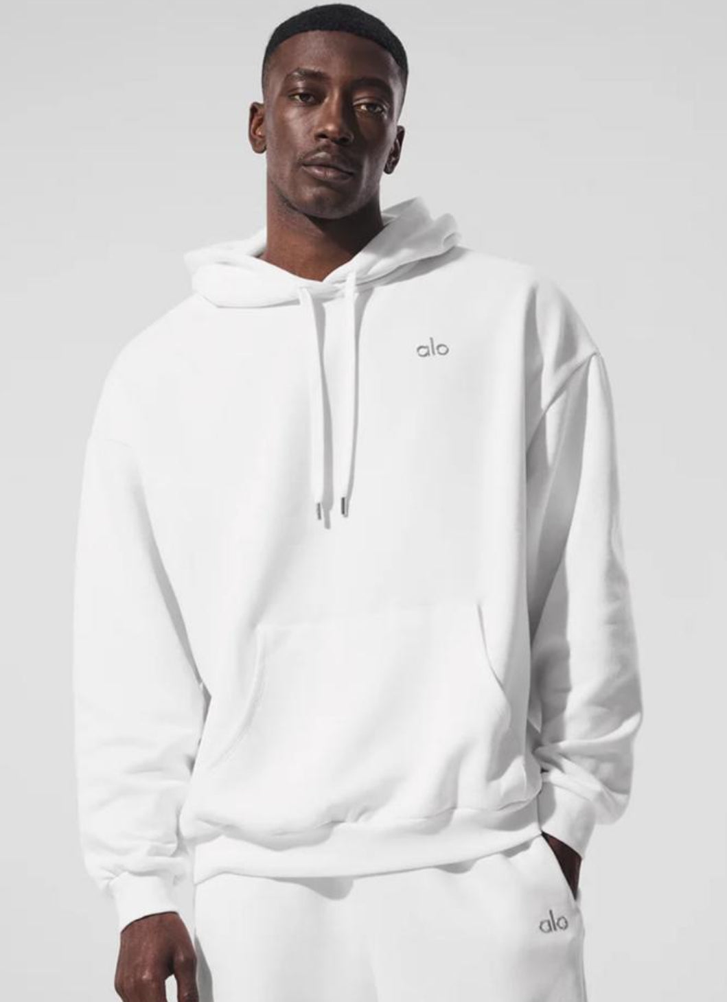 Men CozyLine Hoodie White