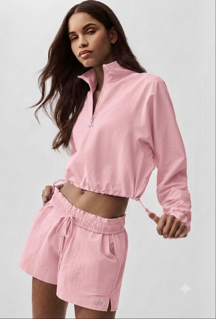 Alumni Cropped 1/4 Zip + Short Set