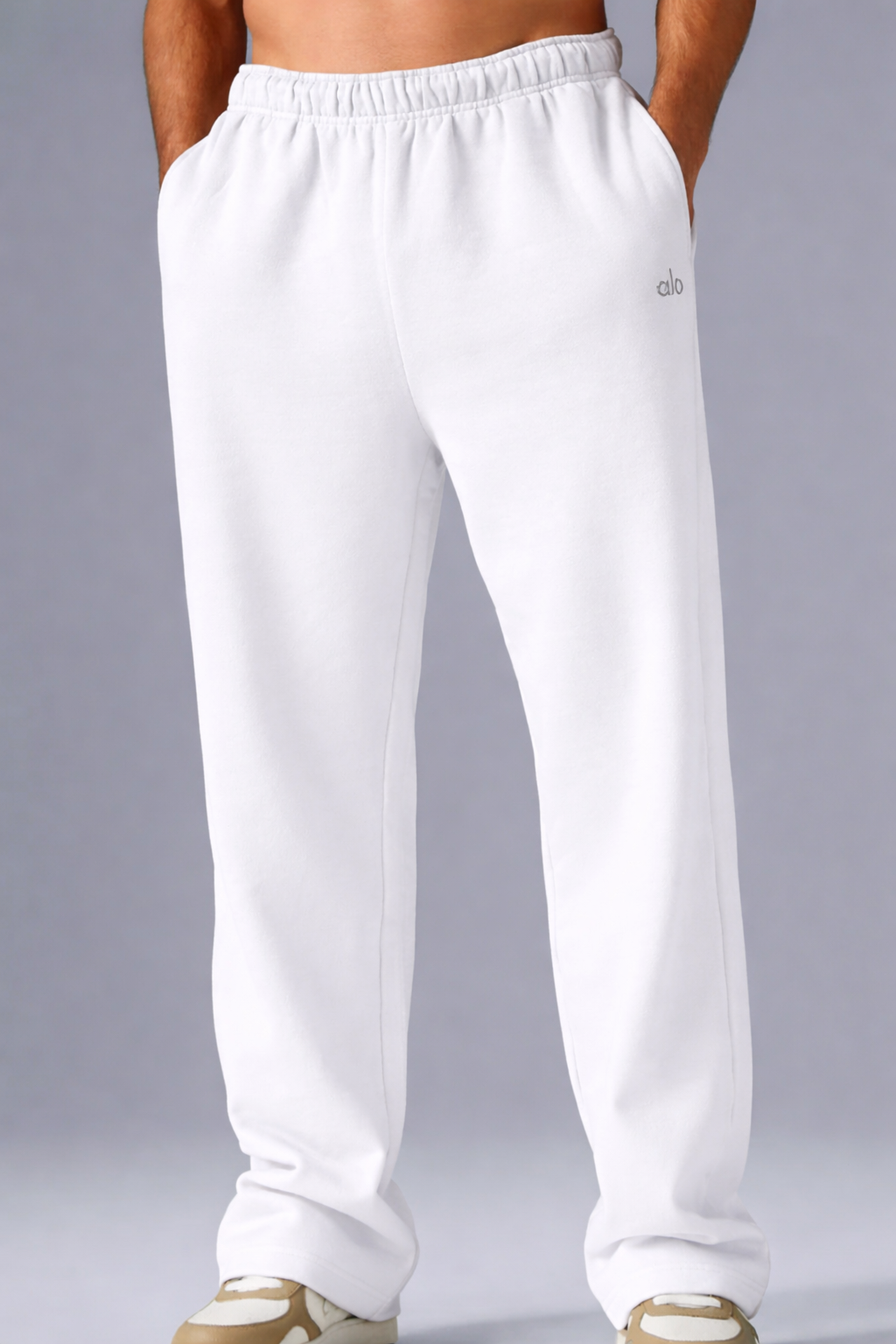 Men CozyLine Sweatpants White